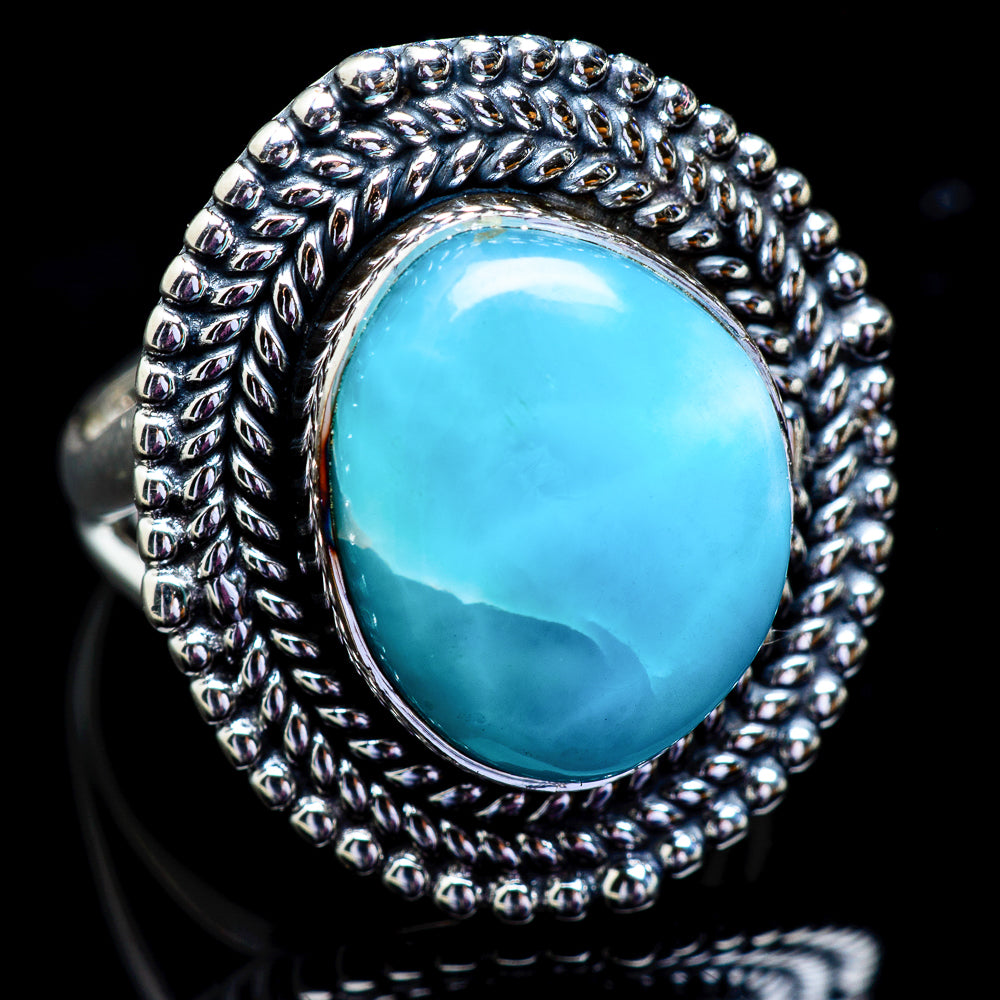 Larimar Rings handcrafted by Anasilvercos - RING3052