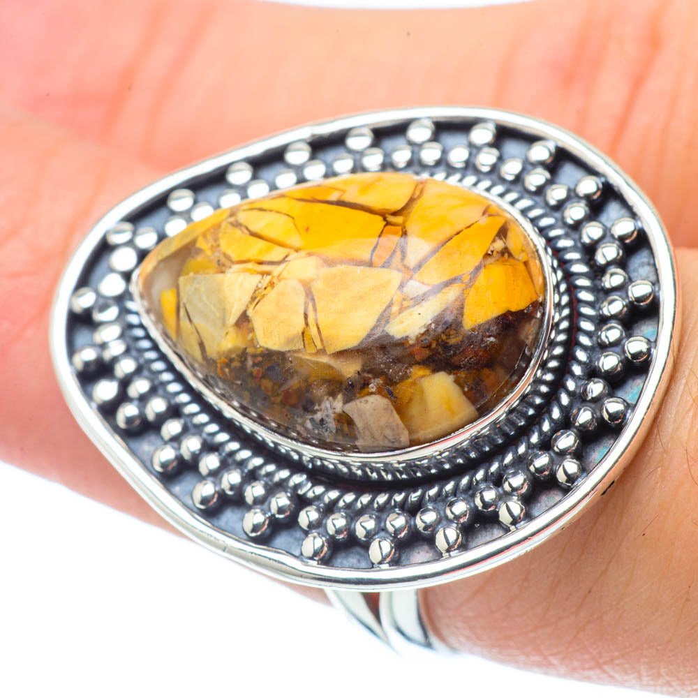 Brecciated Mookaite Rings handcrafted by Anasilvercos - RING30767