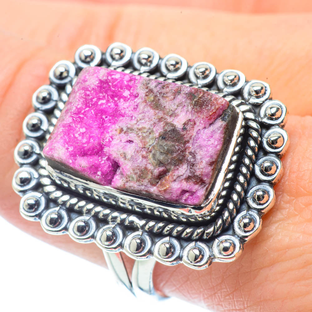 Cobalto Calcite Druzy Rings handcrafted by Anasilvercos - RING30984