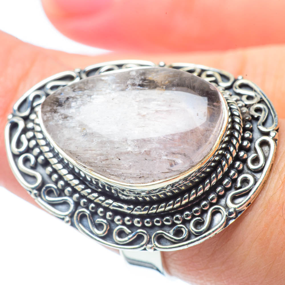 Rainbow Moonstone Rings handcrafted by Anasilvercos - RING31043