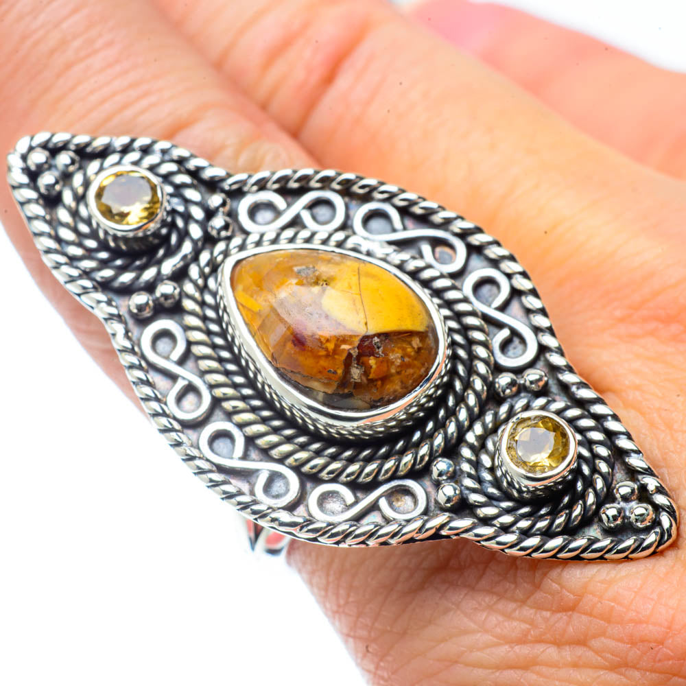 Brecciated Mookaite Rings handcrafted by Anasilvercos - RING31114