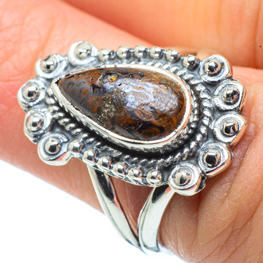 Russian Eudialyte Rings handcrafted by Anasilvercos - RING31344