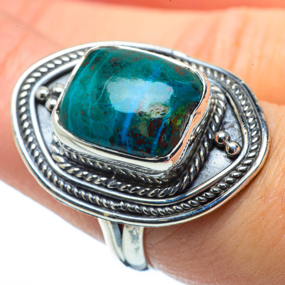 Chrysocolla Rings handcrafted by Anasilvercos - RING31377
