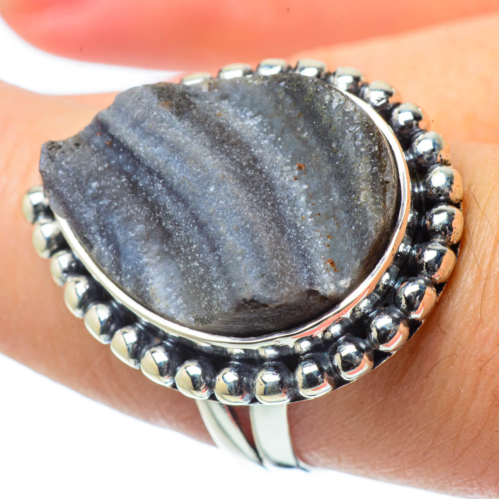 Desert Druzy Rings handcrafted by Anasilvercos - RING31514