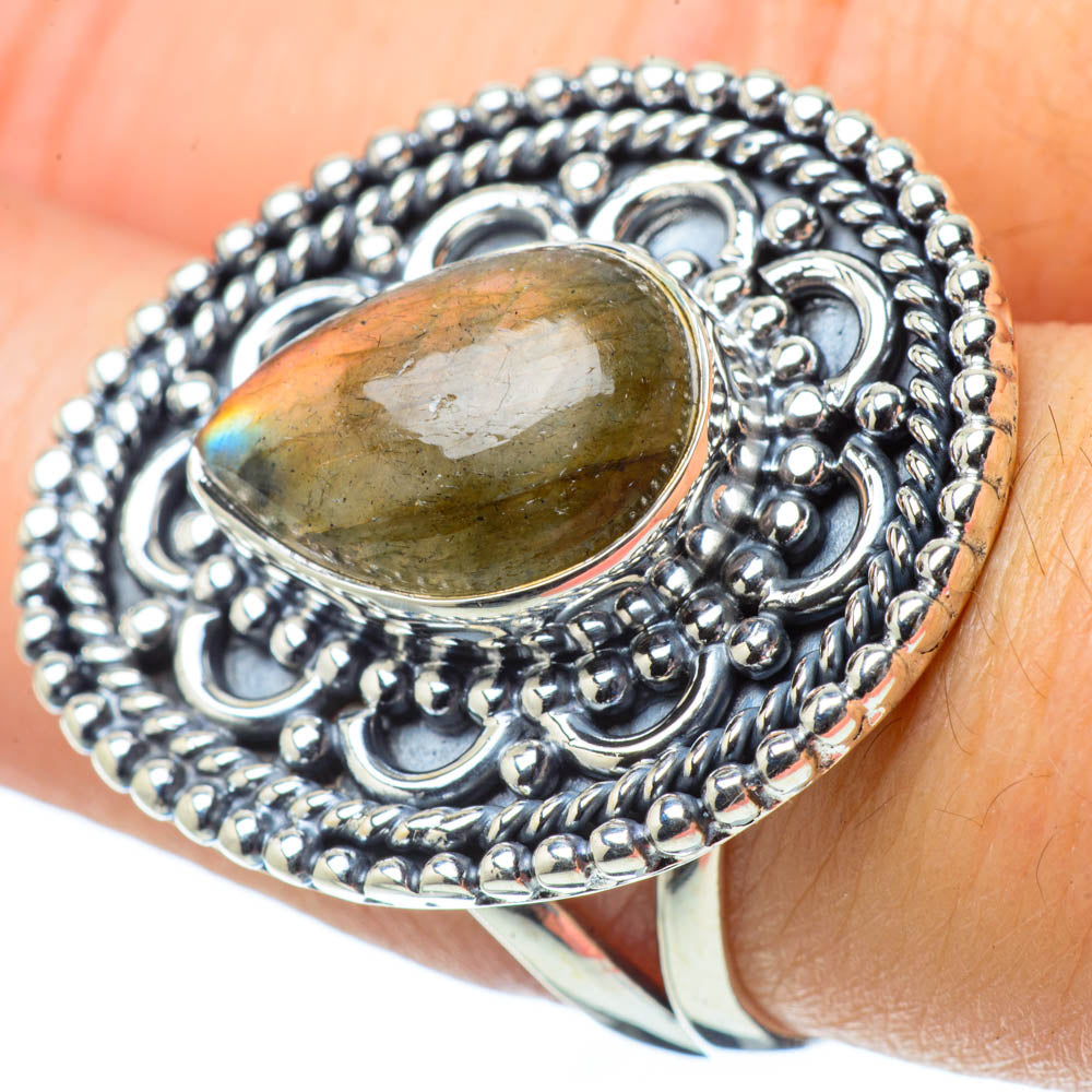 Labradorite Rings handcrafted by Anasilvercos - RING31543