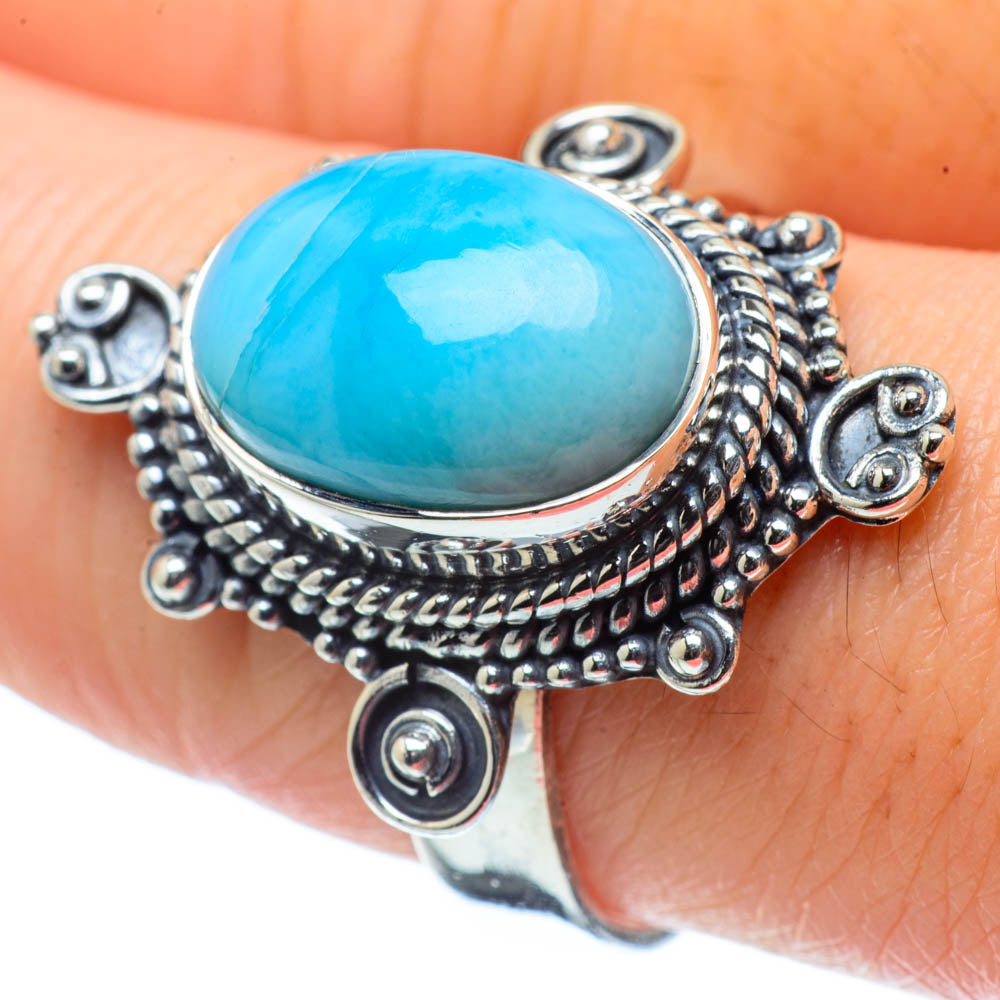 Larimar Rings handcrafted by Anasilvercos - RING31612