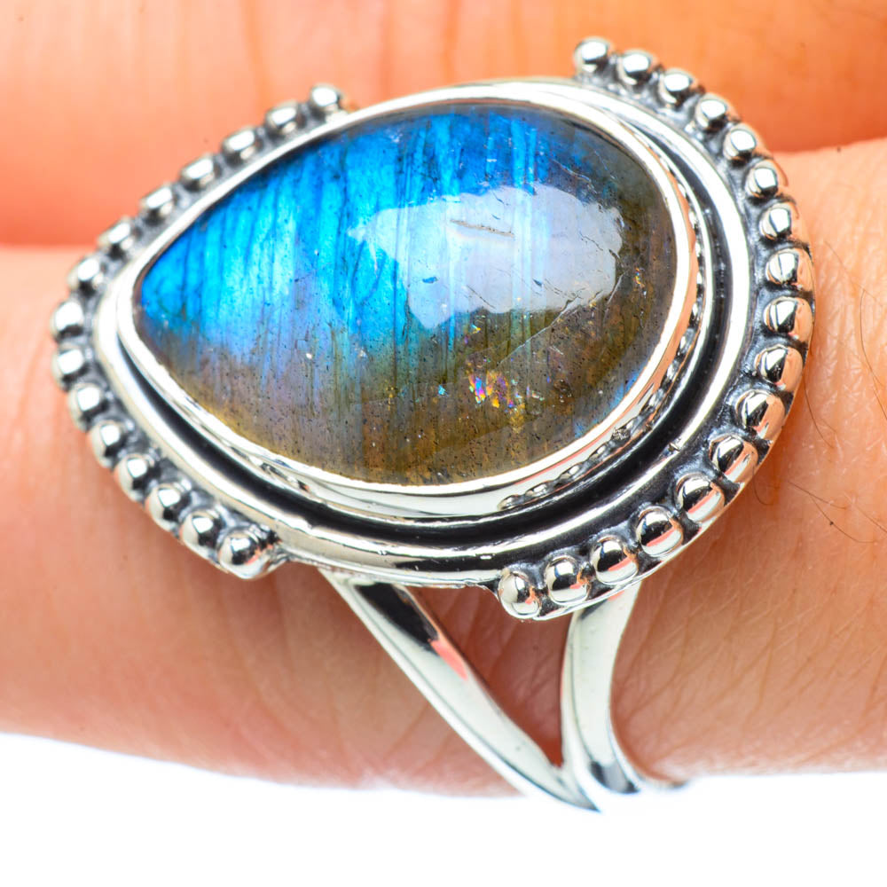 Labradorite Rings handcrafted by Anasilvercos - RING31697