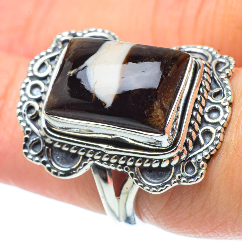 Peanut Wood Jasper Rings handcrafted by Anasilvercos - RING31738