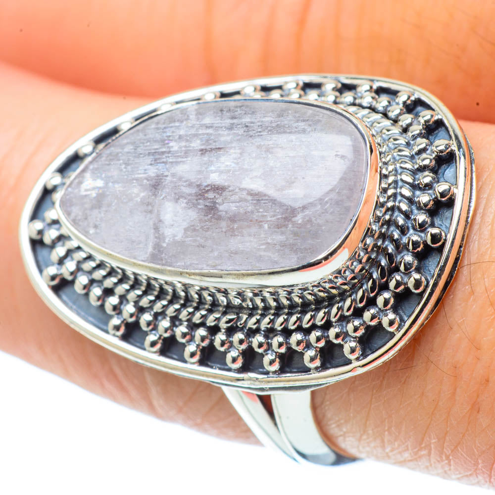 Rainbow Moonstone Rings handcrafted by Anasilvercos - RING31855