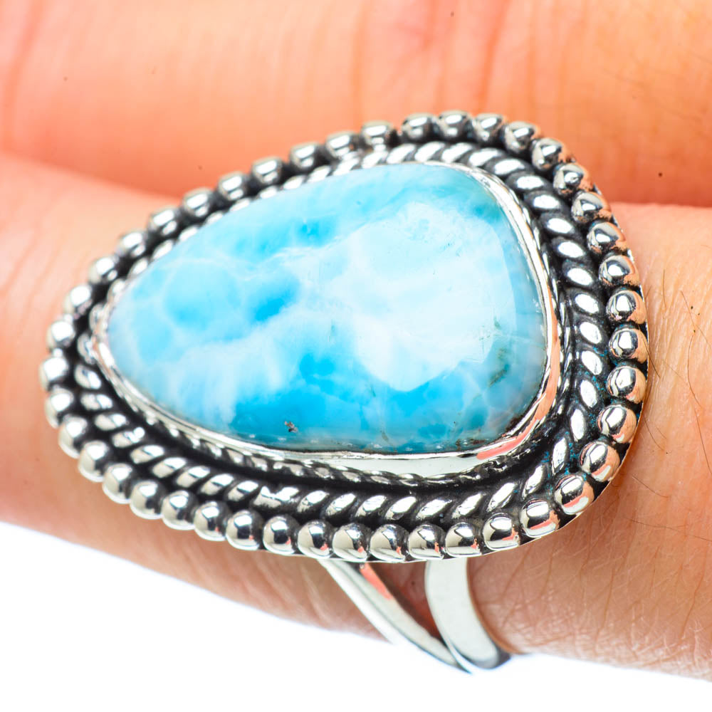 Larimar Rings handcrafted by Anasilvercos - RING31921