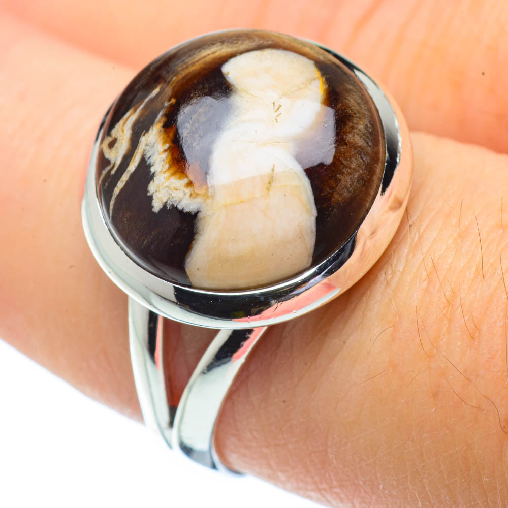 Peanut Wood Jasper Rings handcrafted by Anasilvercos - RING32016