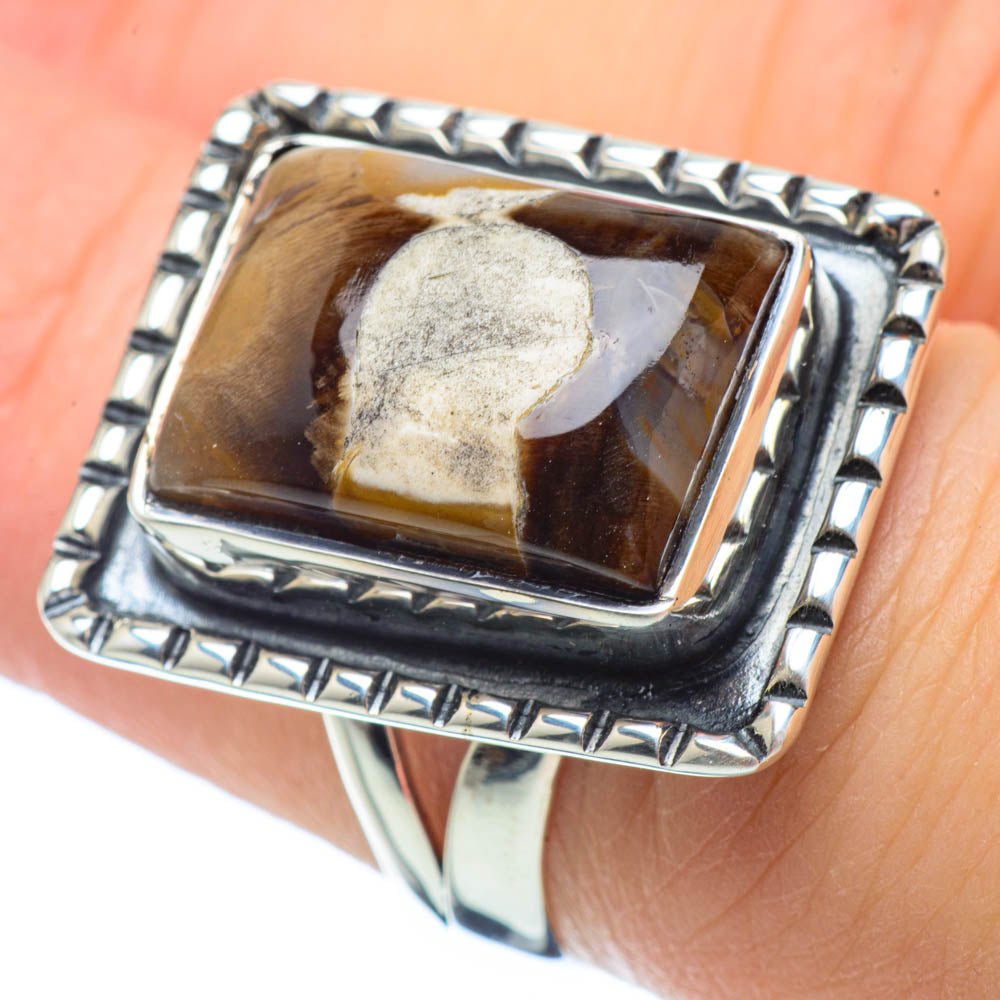 Peanut Wood Jasper Rings handcrafted by Anasilvercos - RING32043