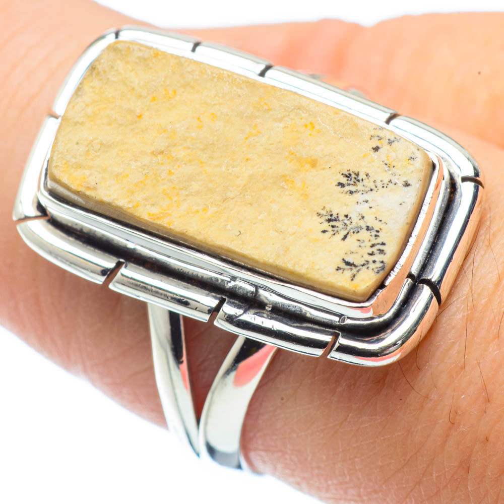 Germany Psilomelane Dendrite Rings handcrafted by Anasilvercos - RING32044