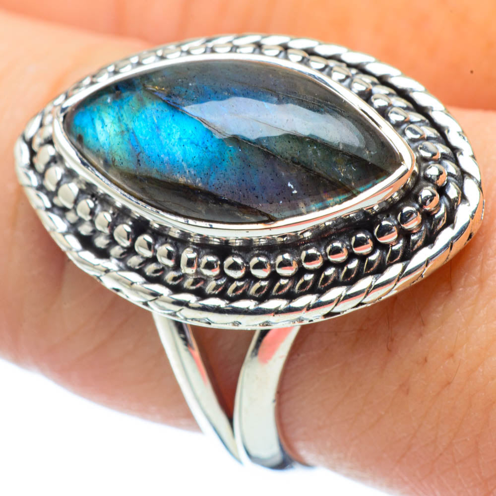 Labradorite Rings handcrafted by Anasilvercos - RING32085