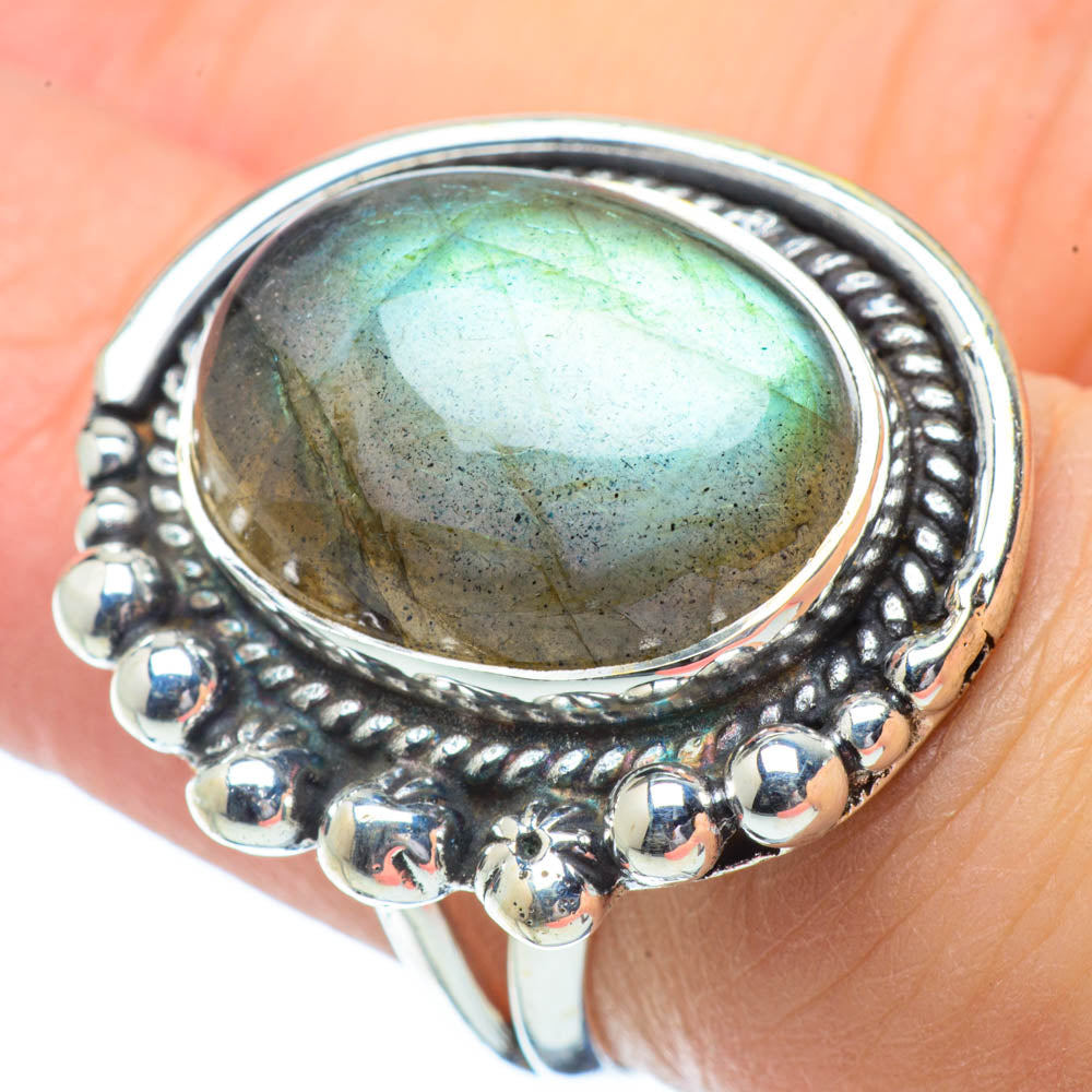 Labradorite Rings handcrafted by Anasilvercos - RING32086