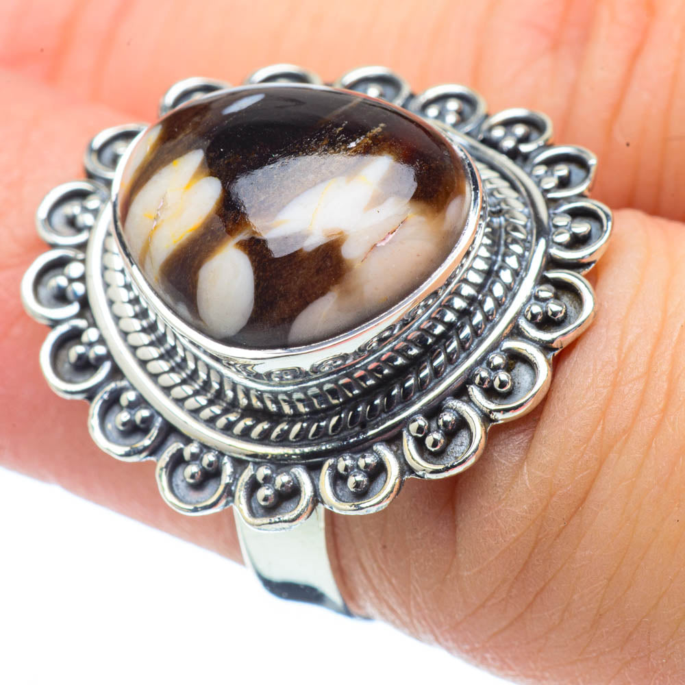 Peanut Wood Jasper Rings handcrafted by Anasilvercos - RING32109