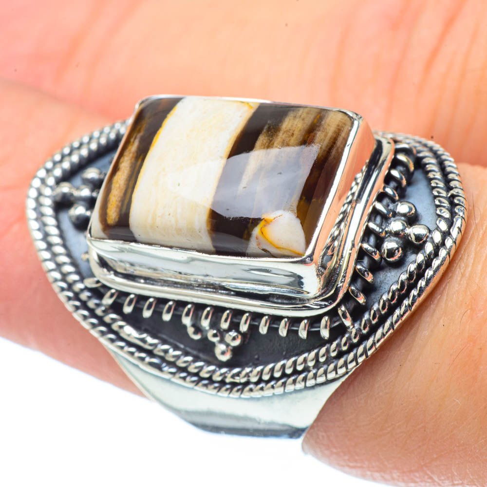 Peanut Wood Jasper Rings handcrafted by Anasilvercos - RING32233