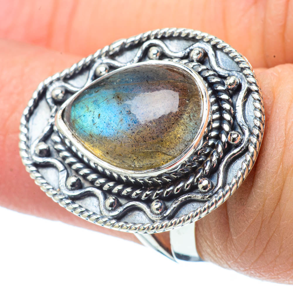Labradorite Rings handcrafted by Anasilvercos - RING32241