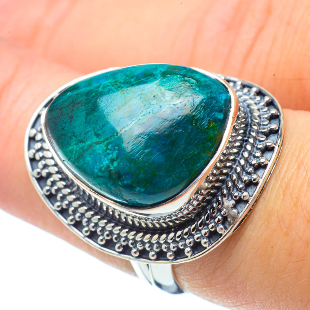 Chrysocolla Rings handcrafted by Anasilvercos - RING32263