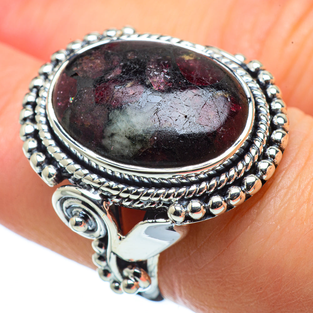 Russian Eudialyte Rings handcrafted by Anasilvercos - RING32397