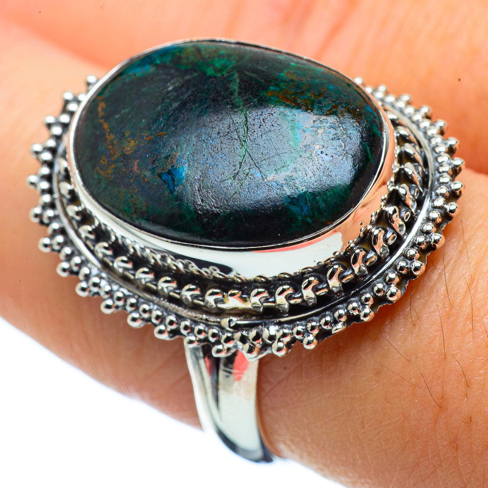 Chrysocolla Rings handcrafted by Anasilvercos - RING32452