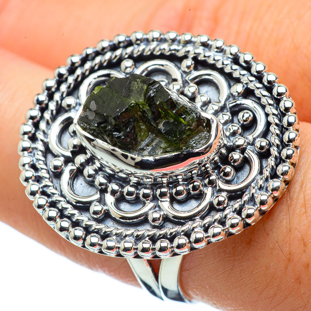 Chrome Diopside Rings handcrafted by Anasilvercos - RING32462