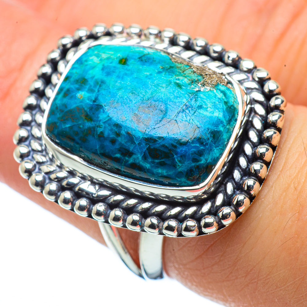 Chrysocolla Rings handcrafted by Anasilvercos - RING32480