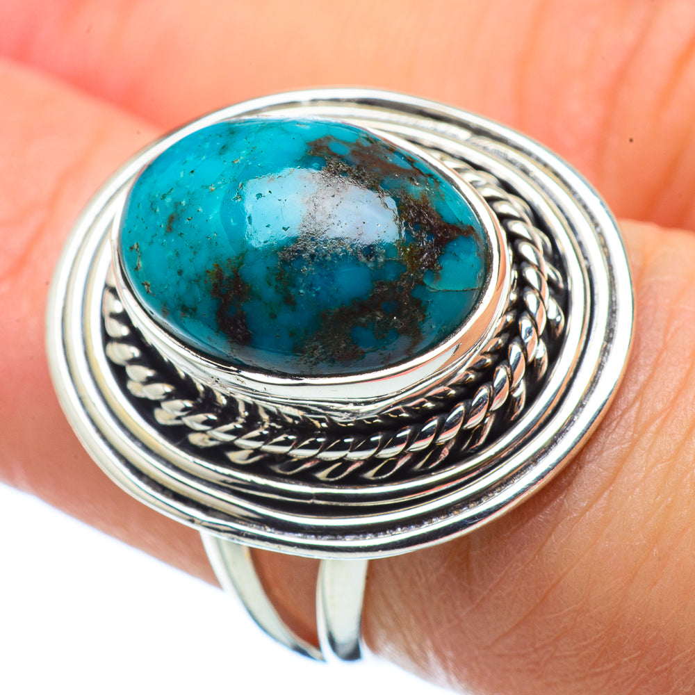 Tibetan Turquoise Rings handcrafted by Anasilvercos - RING32496