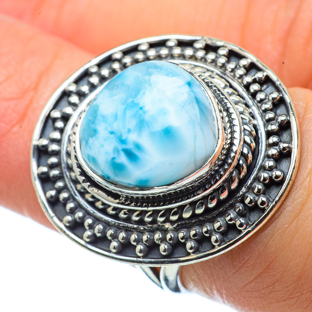 Larimar Rings handcrafted by Anasilvercos - RING32500