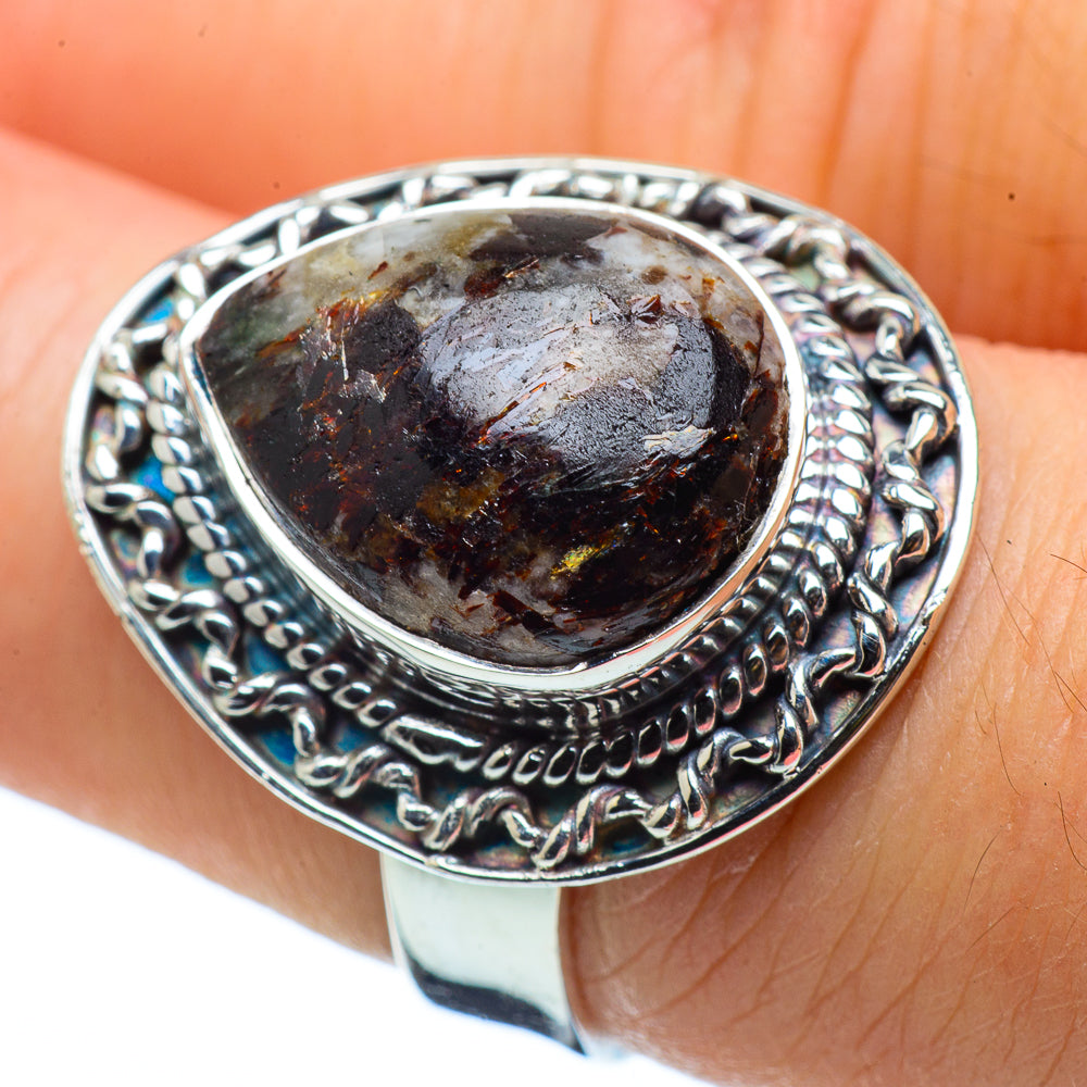 Russian Eudialyte Rings handcrafted by Anasilvercos - RING32504