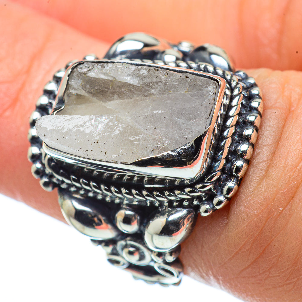 Rainbow Moonstone Rings handcrafted by Anasilvercos - RING32511