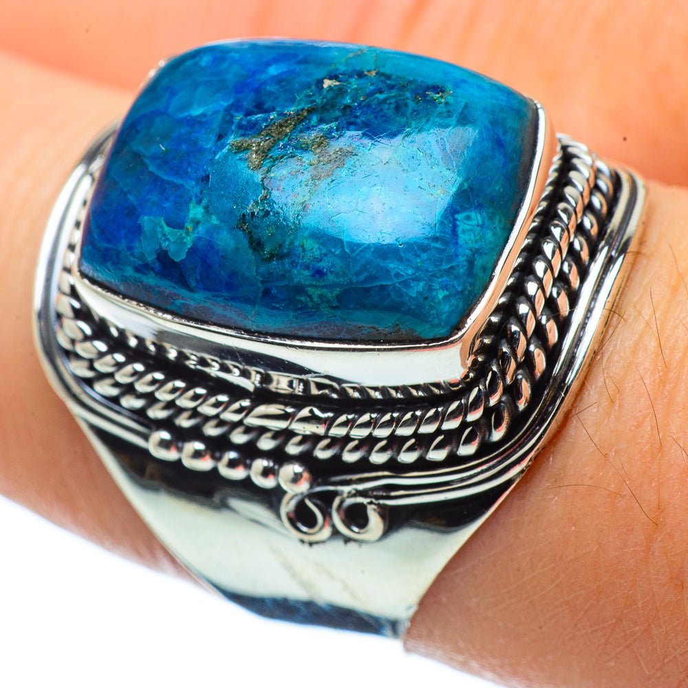 Chrysocolla Rings handcrafted by Anasilvercos - RING32517