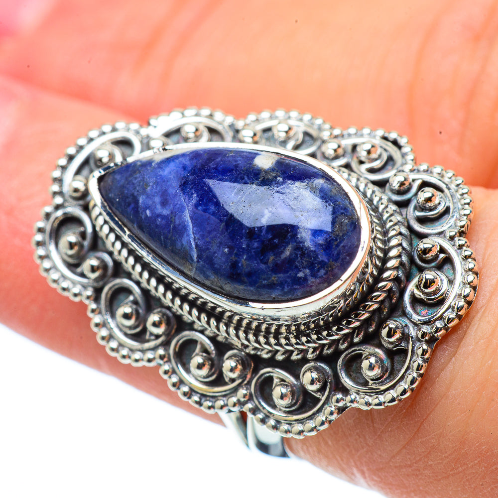 Sodalite Rings handcrafted by Anasilvercos - RING32803