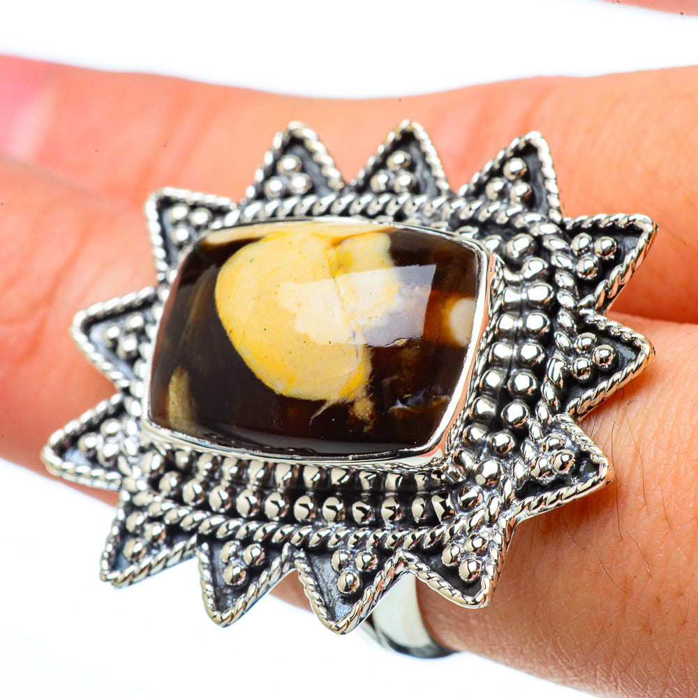 Peanut Wood Jasper Rings handcrafted by Anasilvercos - RING33051
