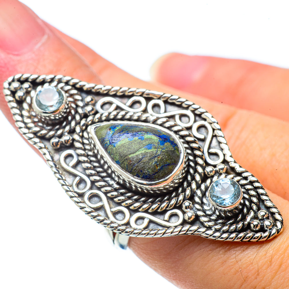 Azurite Rings handcrafted by Anasilvercos - RING33122