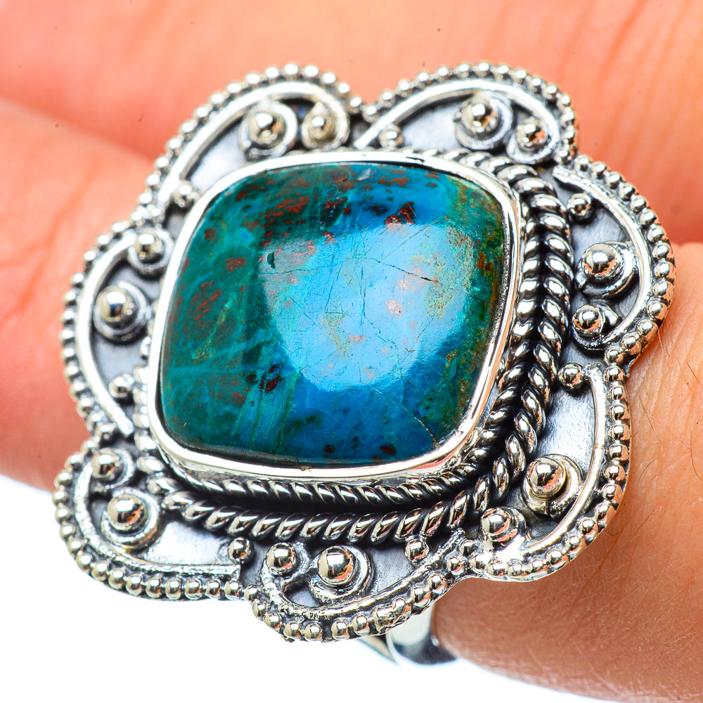 Chrysocolla Rings handcrafted by Anasilvercos - RING33160