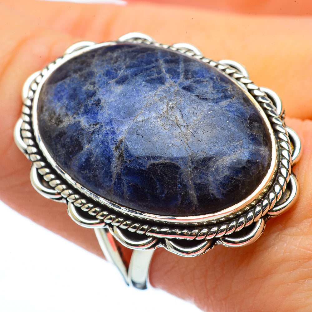 Sodalite Rings handcrafted by Anasilvercos - RING33185