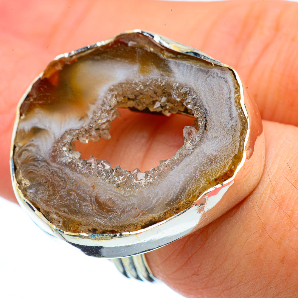 Occo Geode Slice Rings handcrafted by Anasilvercos - RING33197