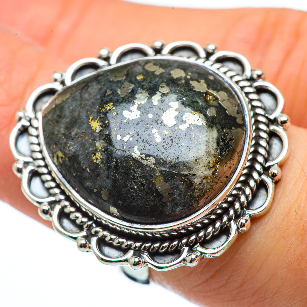 Feder Pyrite Rings handcrafted by Anasilvercos - RING33242