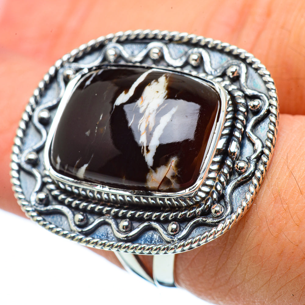 Peanut Wood Jasper Rings handcrafted by Anasilvercos - RING33372
