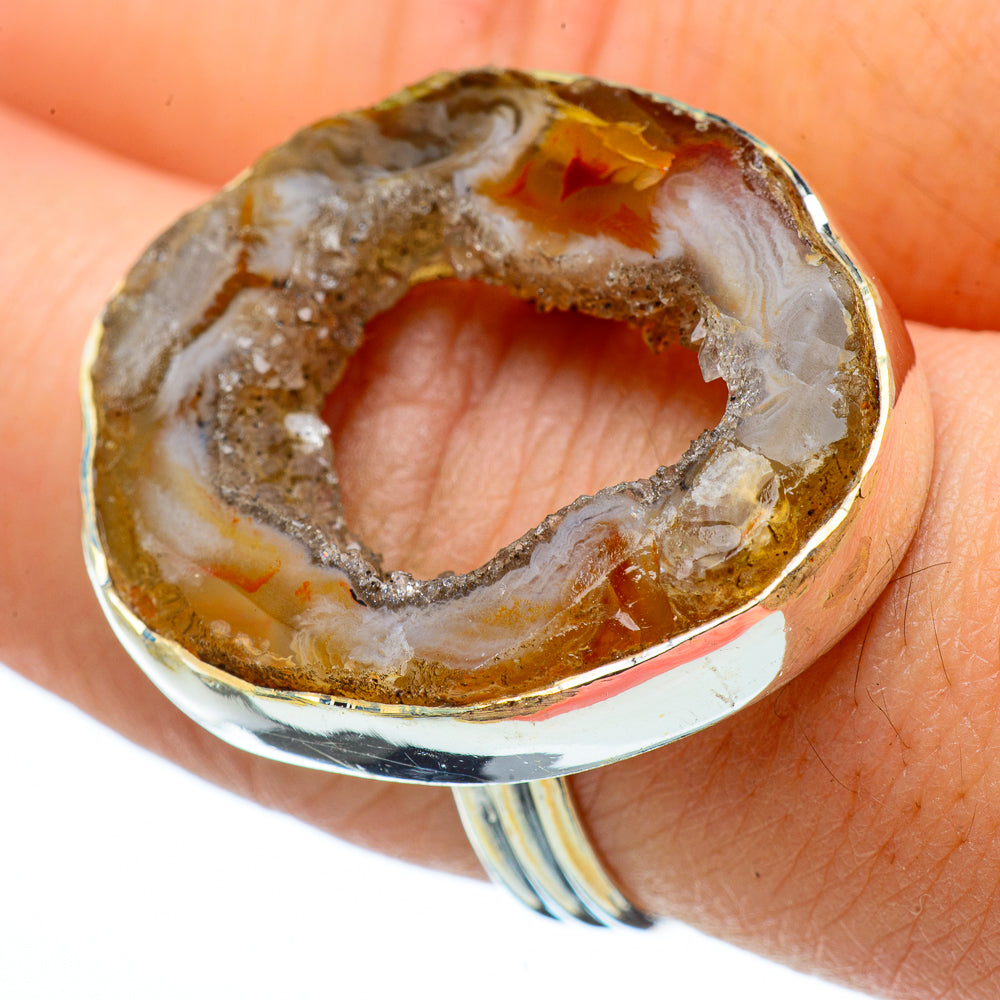 Occo Geode Slice Rings handcrafted by Anasilvercos - RING33407
