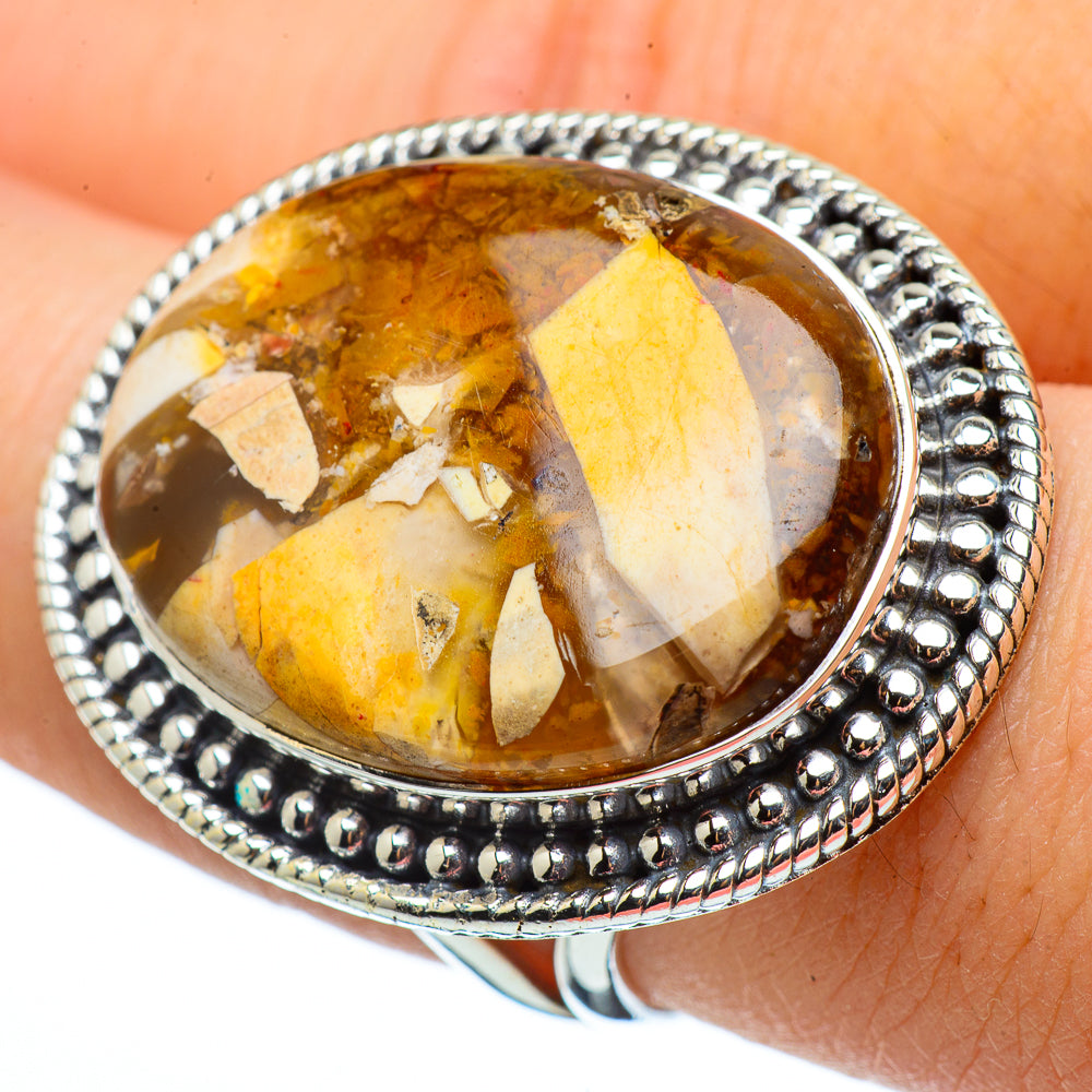 Brecciated Mookaite Rings handcrafted by Anasilvercos - RING33408