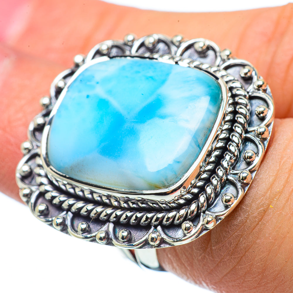 Larimar Rings handcrafted by Anasilvercos - RING33431