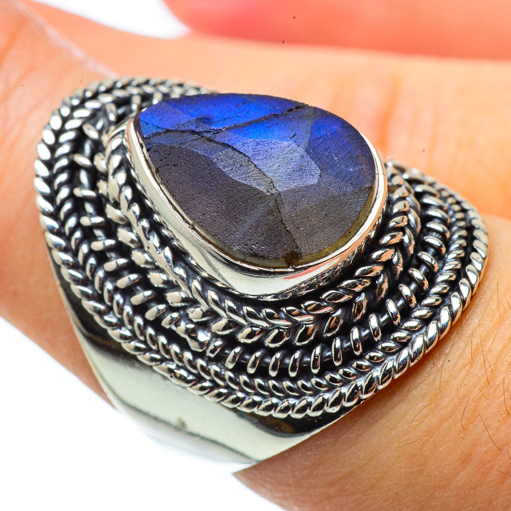 Labradorite Rings handcrafted by Anasilvercos - RING33454