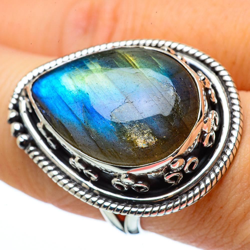 Labradorite Rings handcrafted by Anasilvercos - RING33574