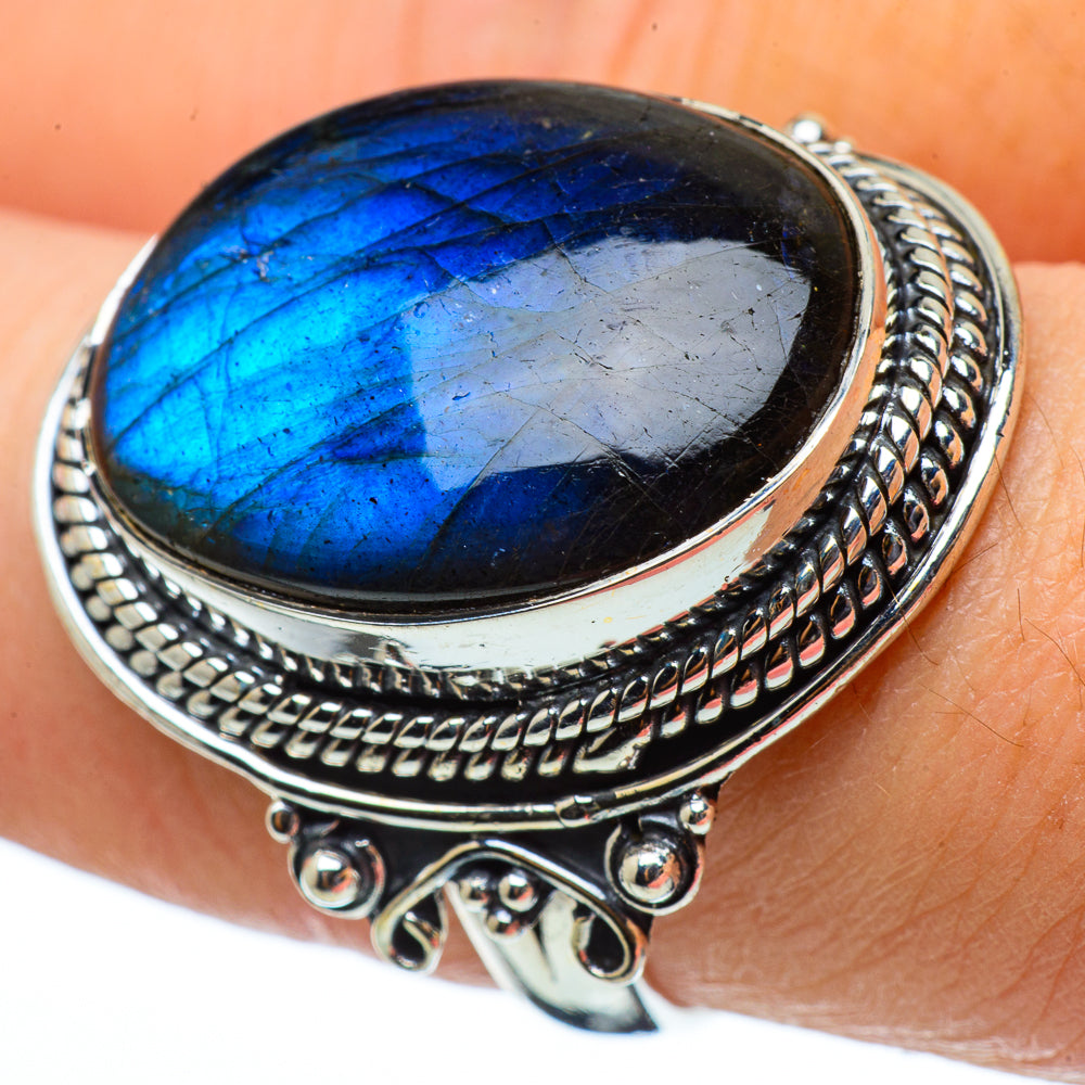 Labradorite Rings handcrafted by Anasilvercos - RING33575