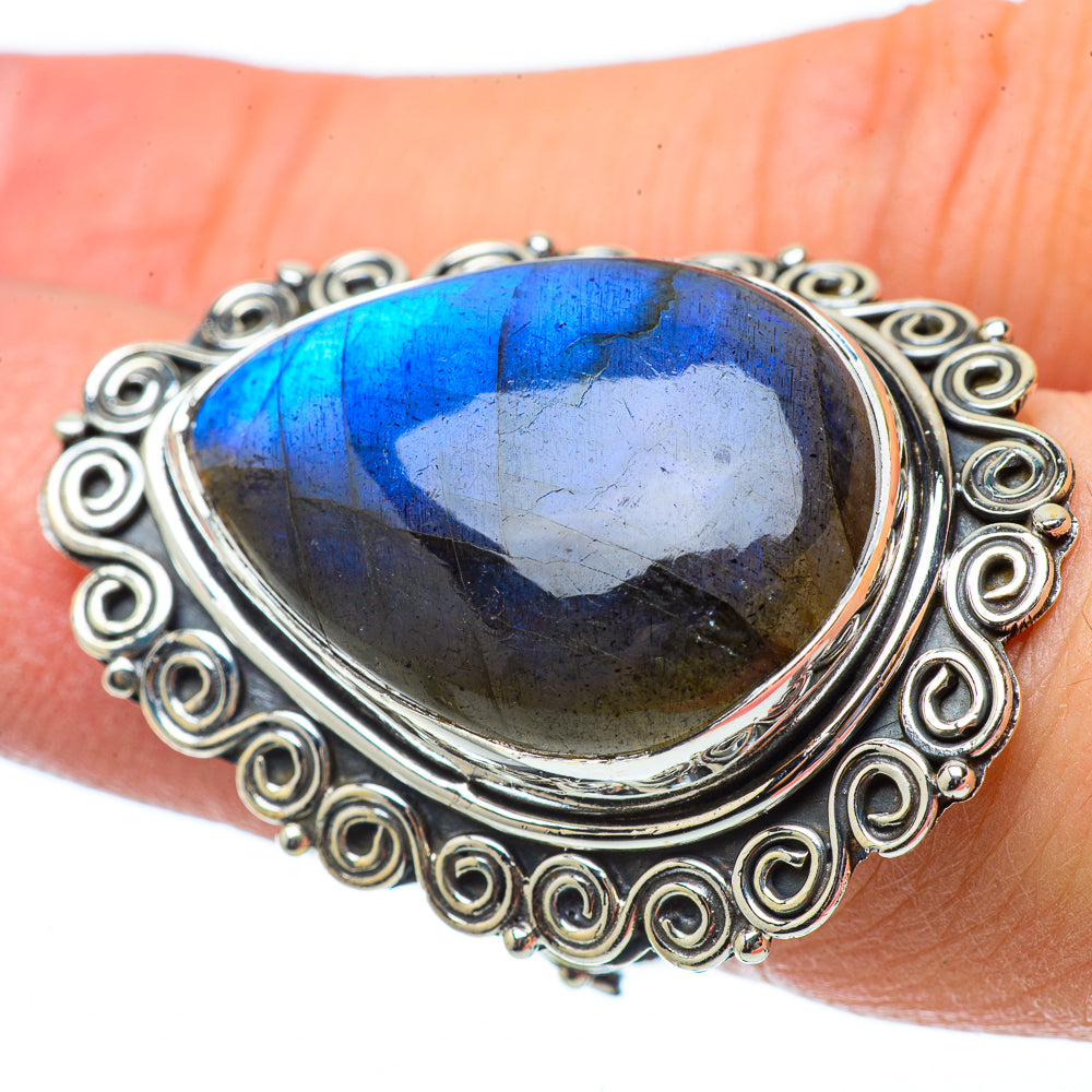 Labradorite Rings handcrafted by Anasilvercos - RING33596