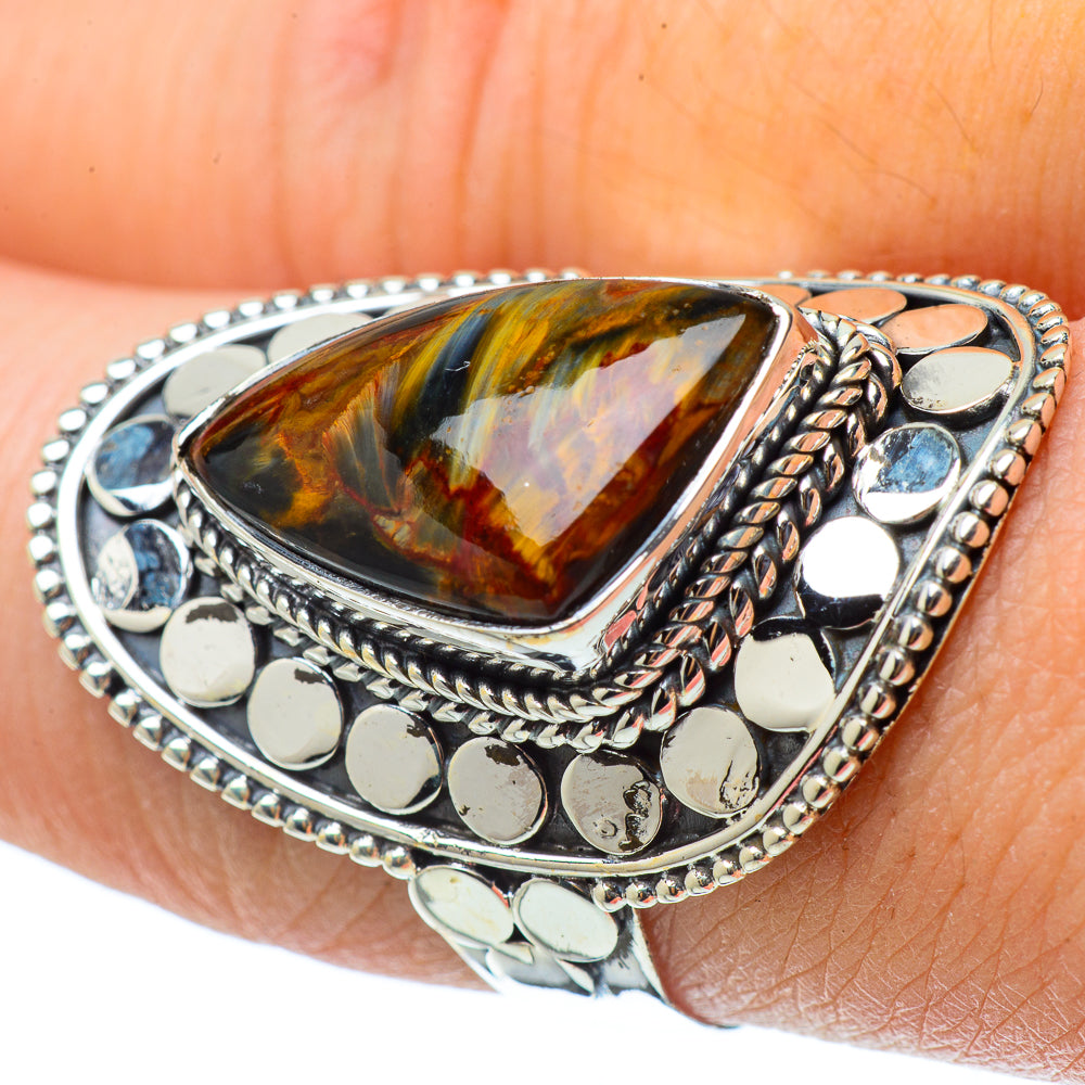 Golden Pietersite Rings handcrafted by Anasilvercos - RING33634