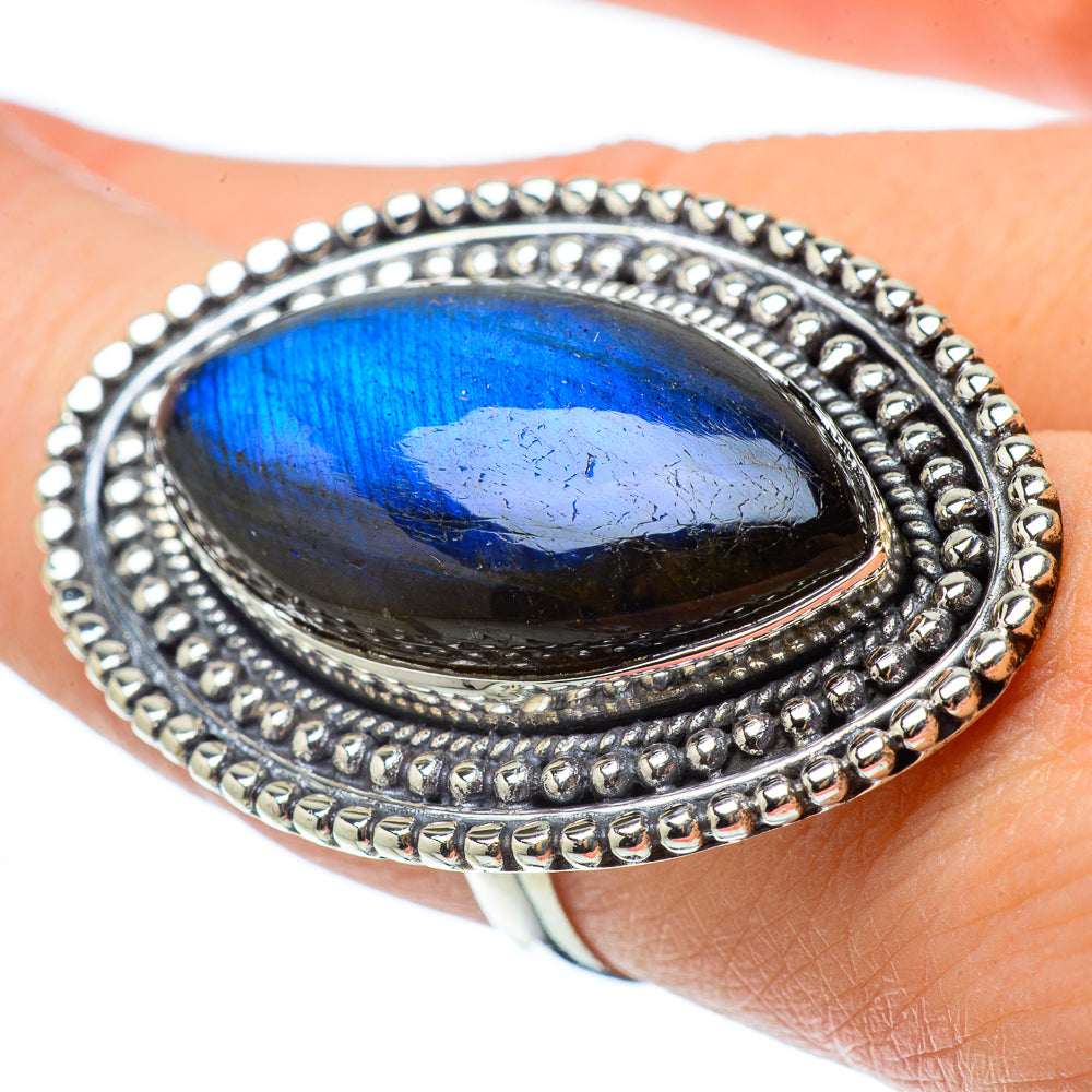 Labradorite Rings handcrafted by Anasilvercos - RING33647