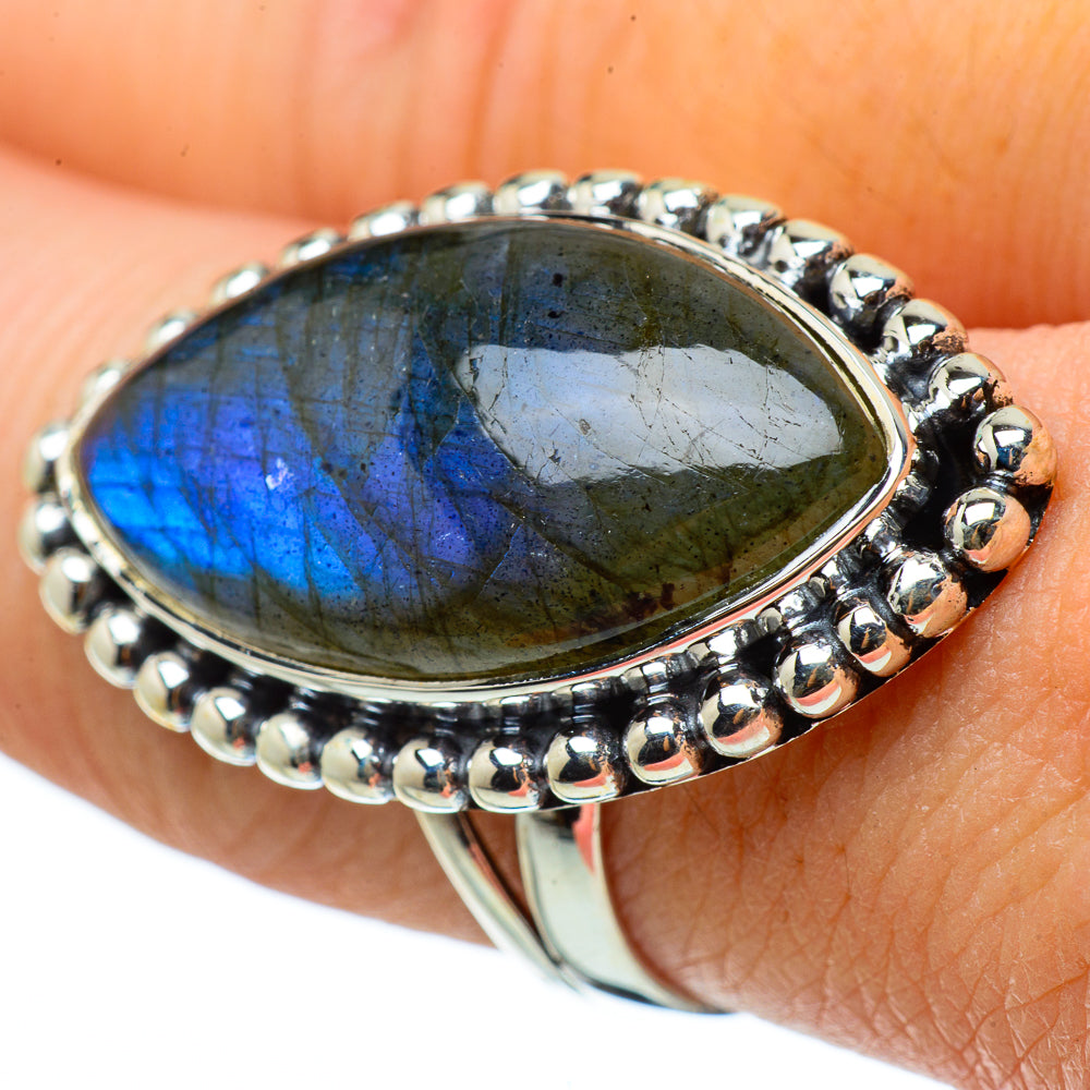 Labradorite Rings handcrafted by Anasilvercos - RING33663